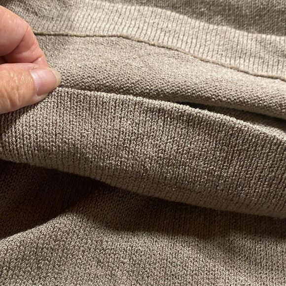 Vintage Antonella Preve New York M Santana Knit Midi Dress Embellished Beige 80s - Picture 14 of 15